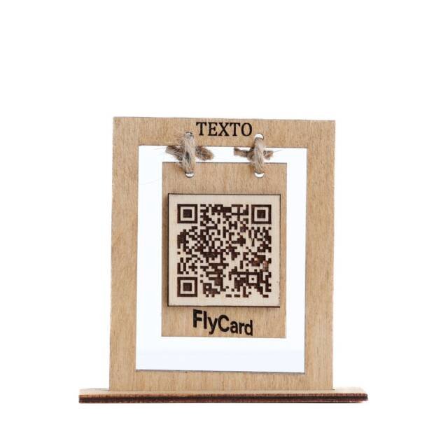 Letrero QR de Madera Elegante