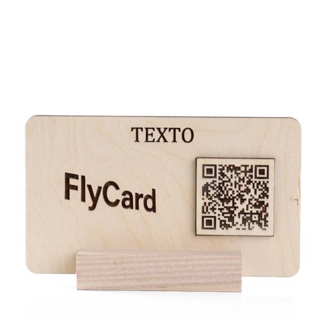 Letrero con QR Grabado en Madera